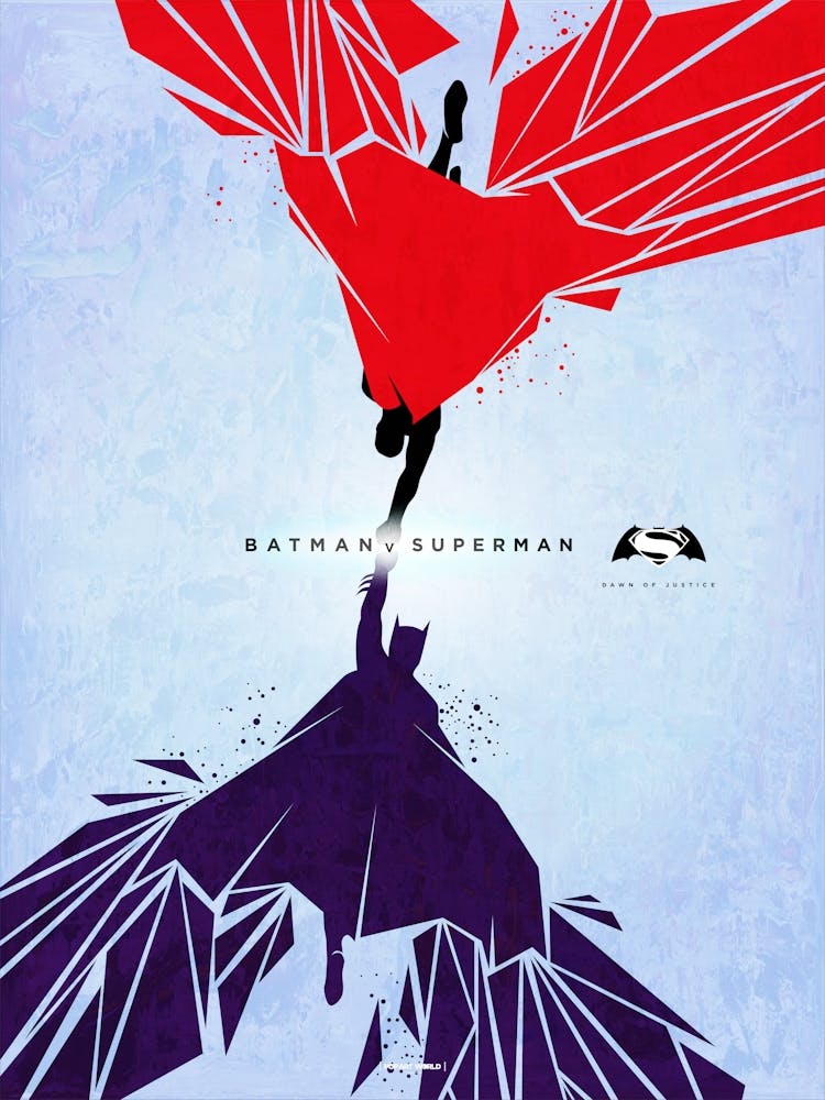 Super Vs Bat | Comic Art Digital | Pop Art World 2025