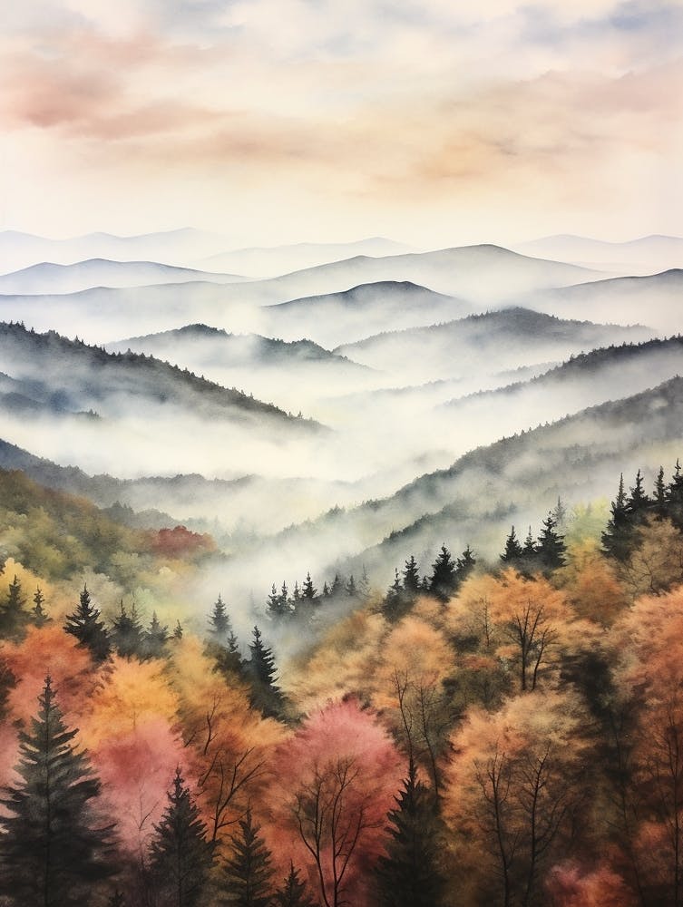 Autumn Forest Landscape The Vosges Mountains France