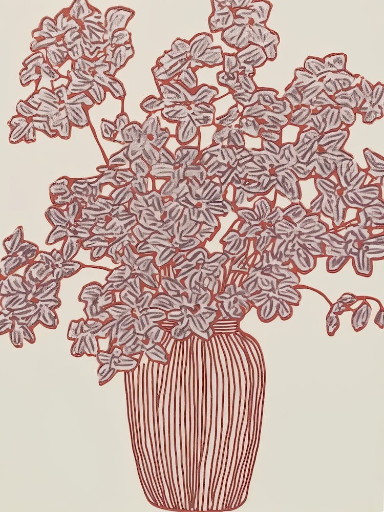 Floral Still Life Sketch Line Art 20