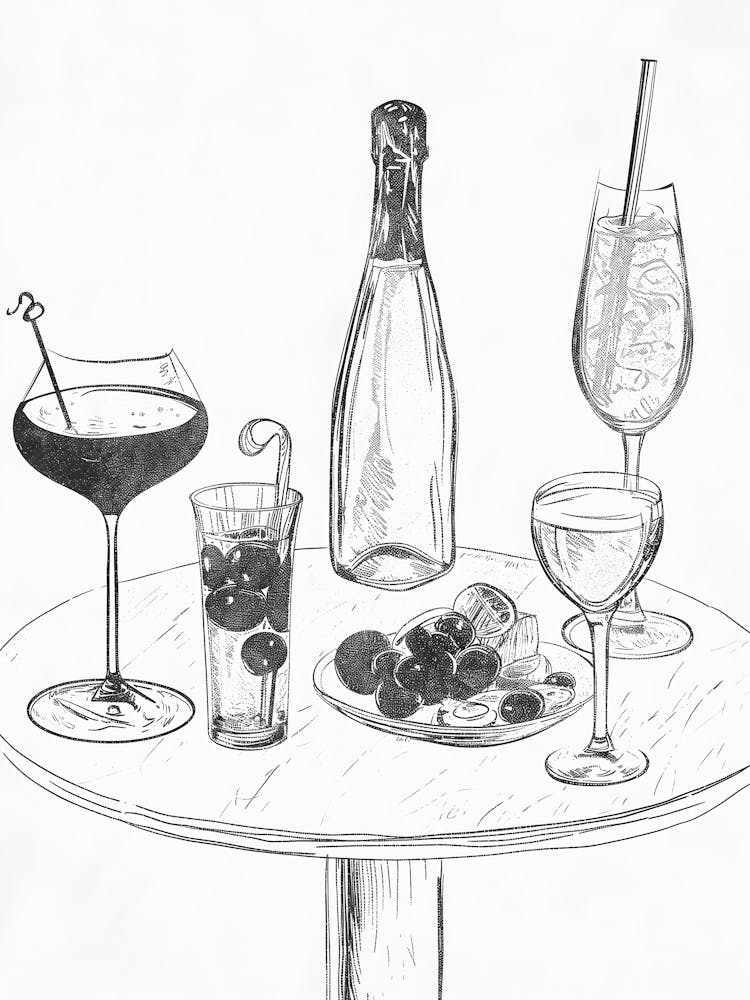 Table With Drinks