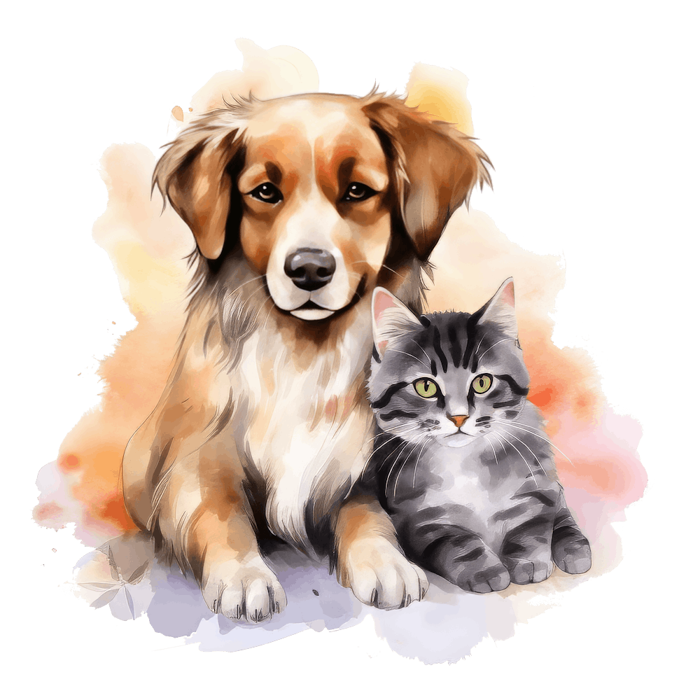 Cat and Dog Friends 1