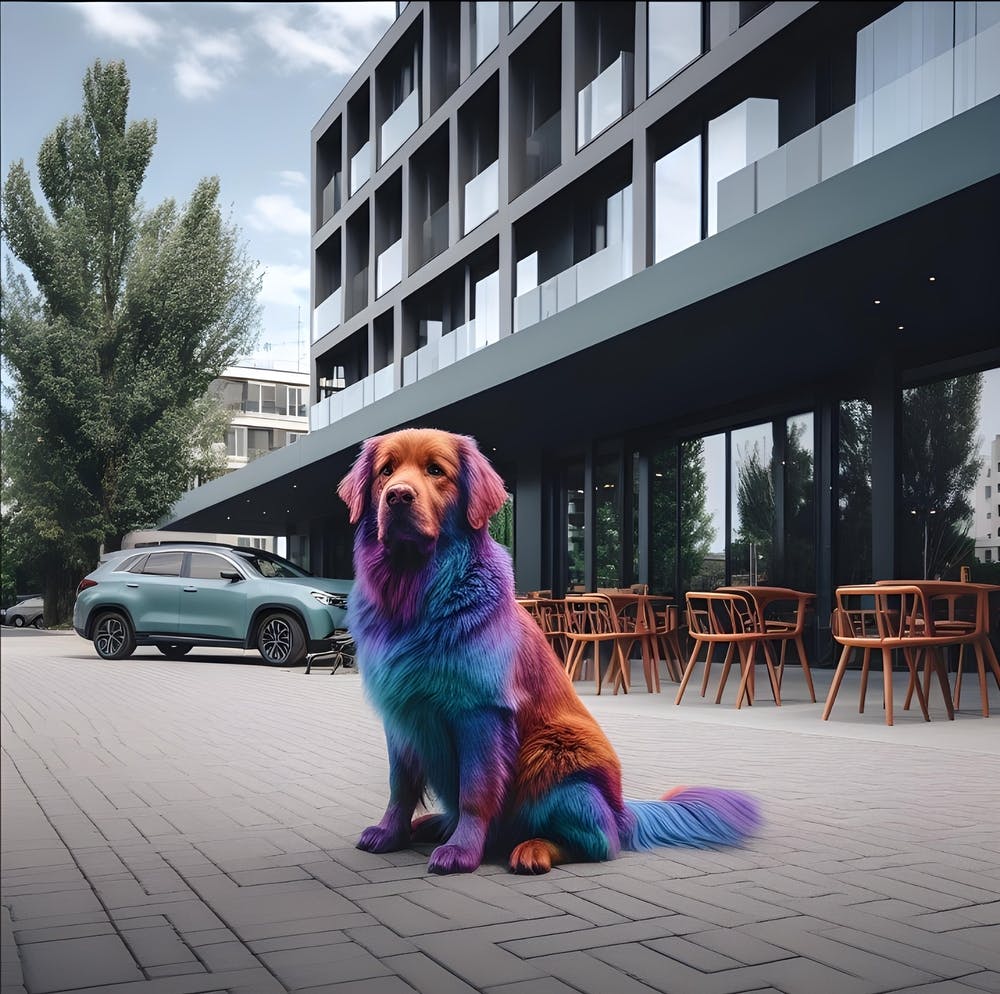 Rainbow Dog