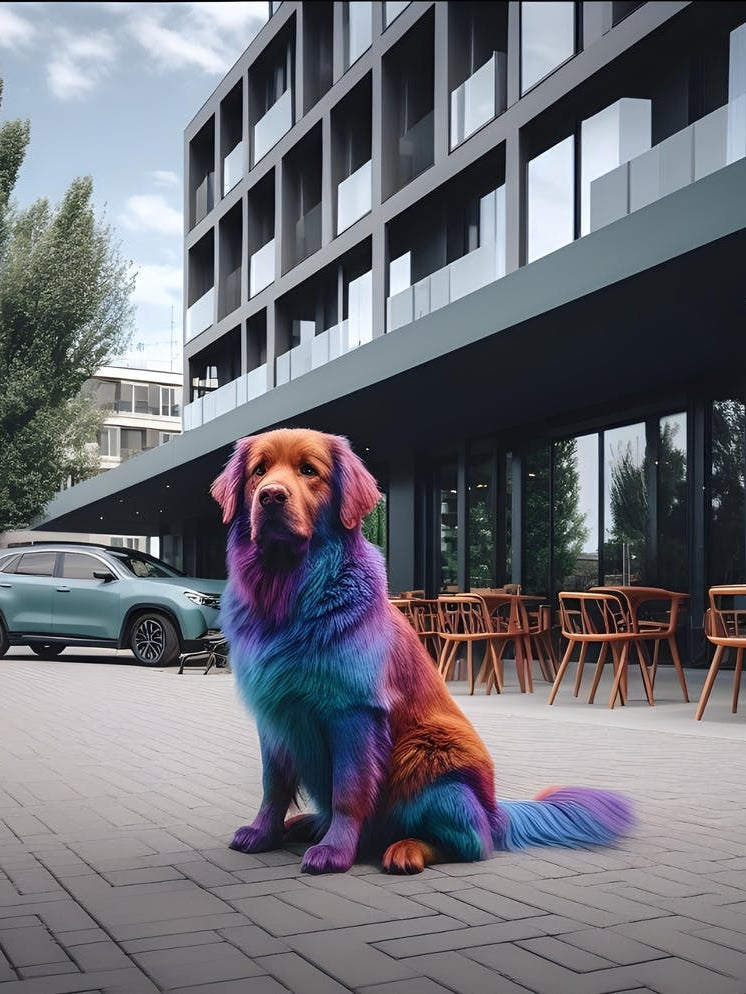 Rainbow Dog