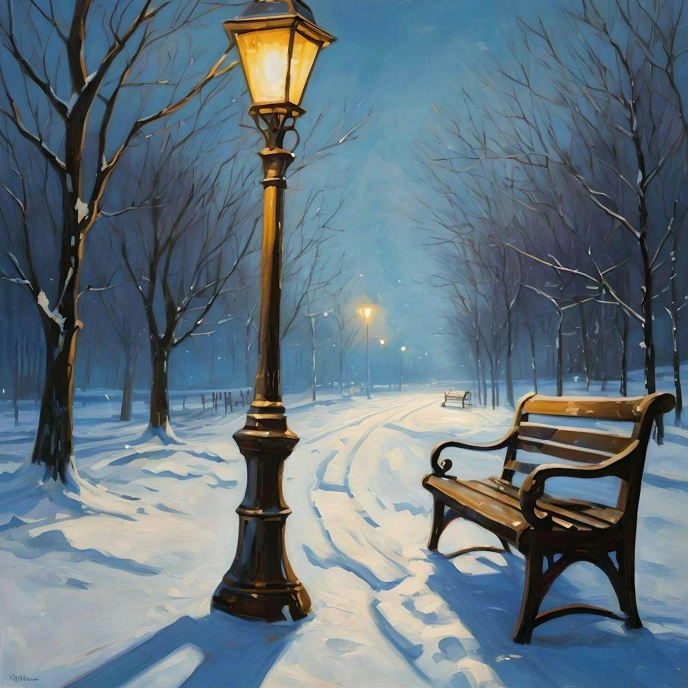 Winter's Midnight Glow