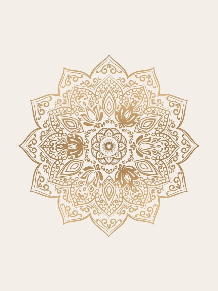 Beige Mandala No 136 C