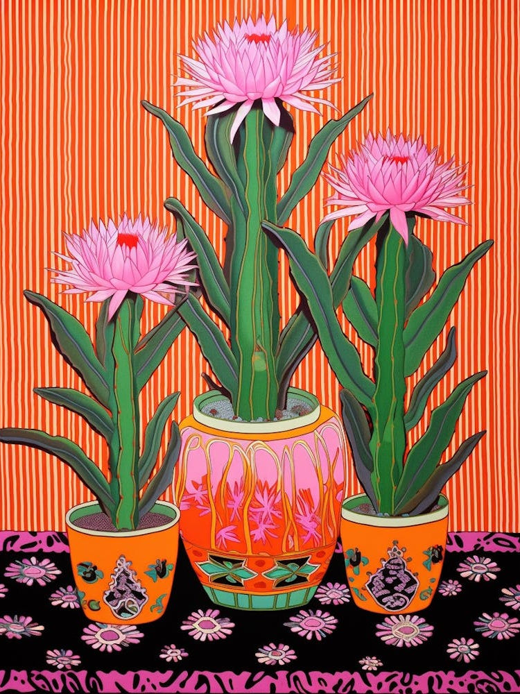 Mexican Style Cactus Illustration Ferocactus Cactus 3