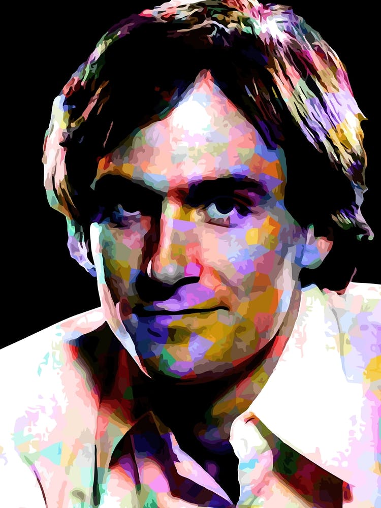 James Taylor Musician Legend in My Colorful Digital Painting