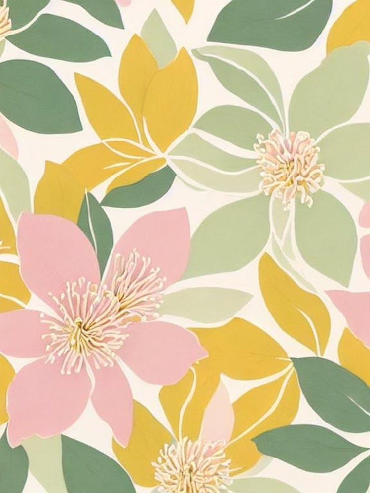 Magnolia Pastel Floral 1 Flower