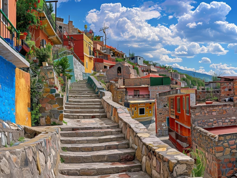 Colorful Mexican Town 1