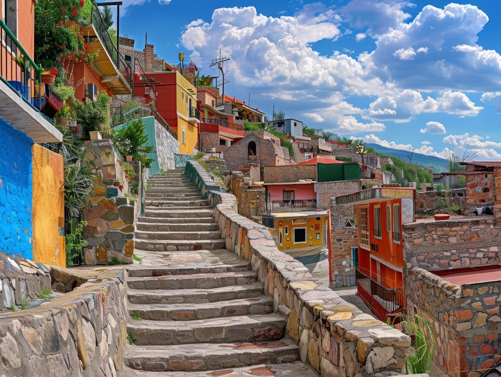 Colorful Mexican Town 1