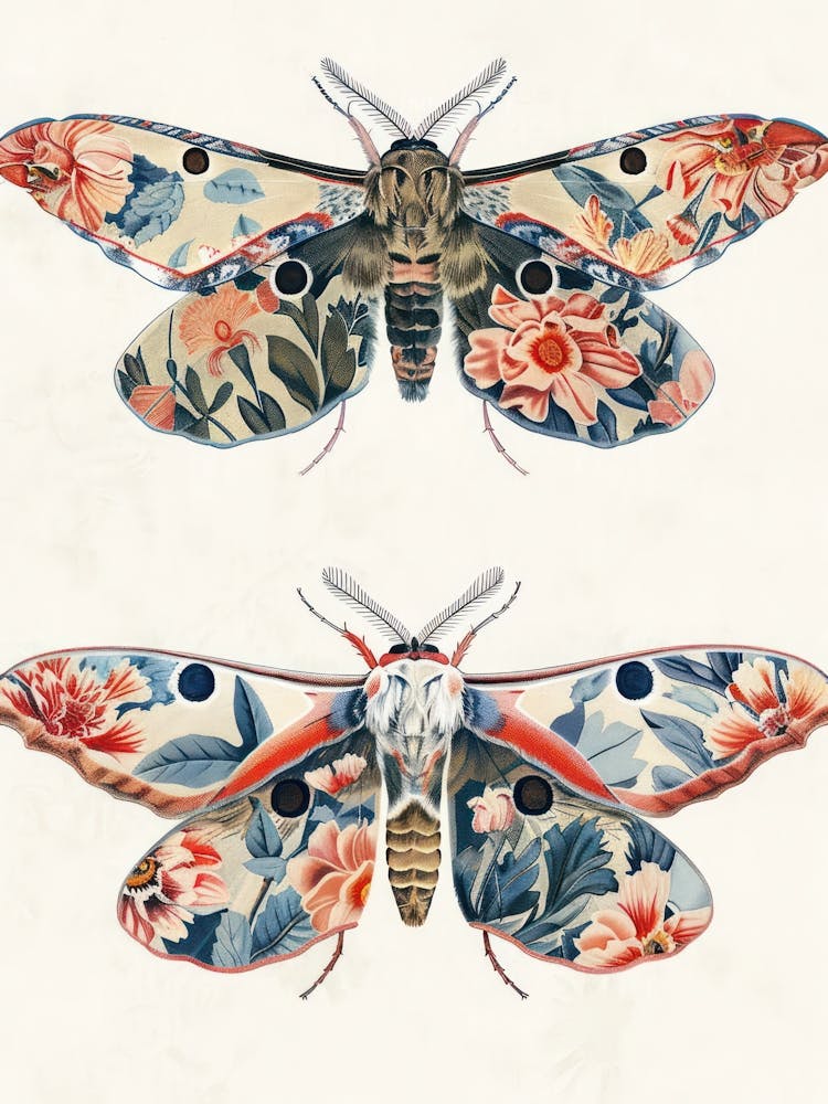 Moths And Butterflies William Morris Style 2