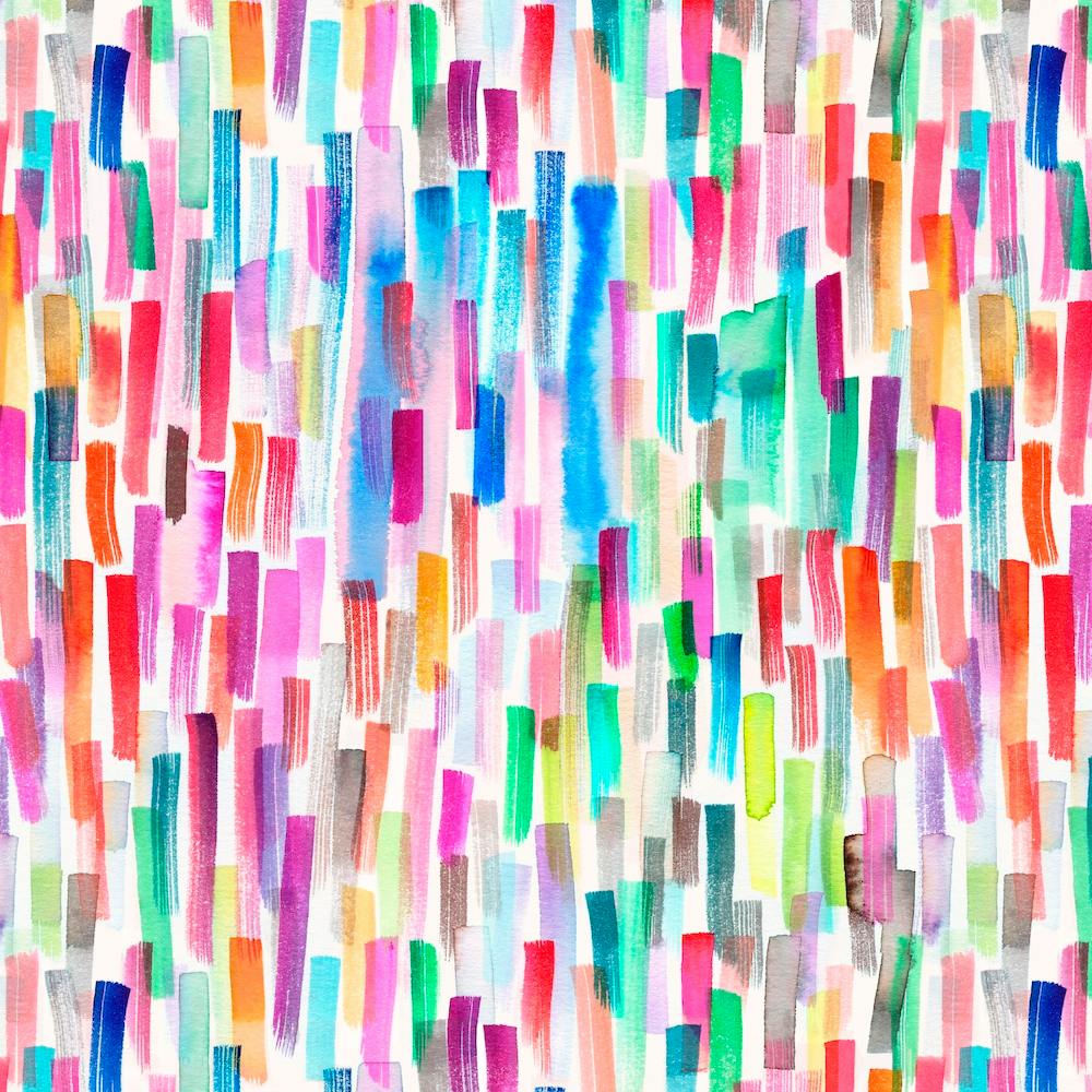 Colorful Brushstrokes Multicolored Square