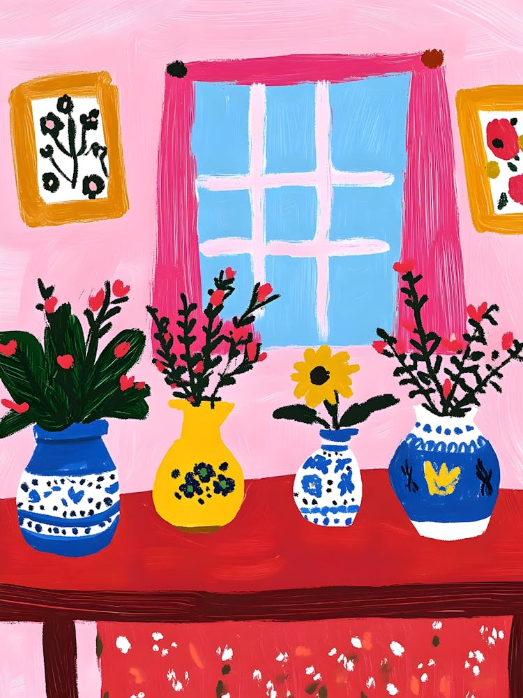 Vases In The Window