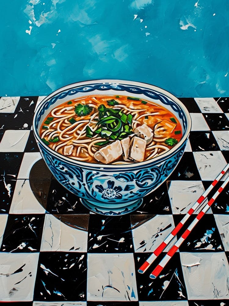Pho Blue Checkerboard 2