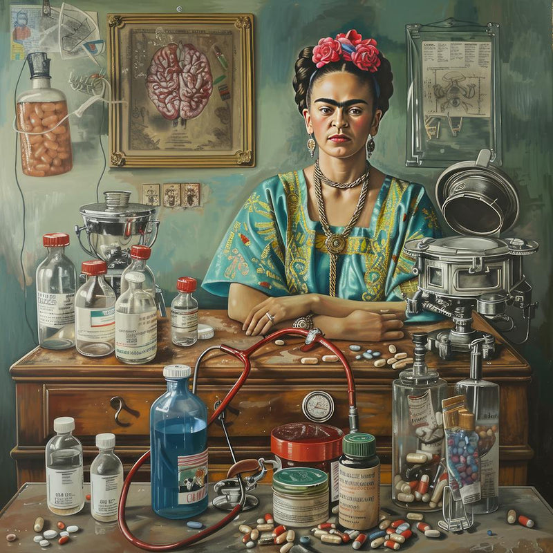 Teentempo Frida With Medication A Still Life Painting