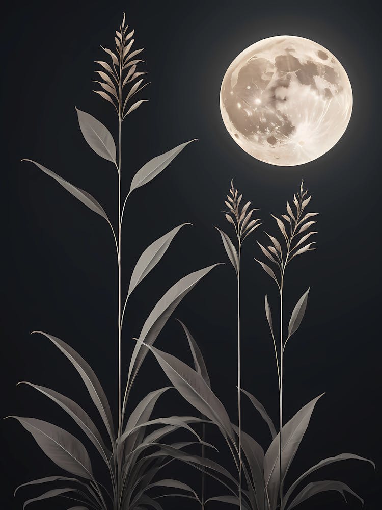 Moonlight Over Tall Grass