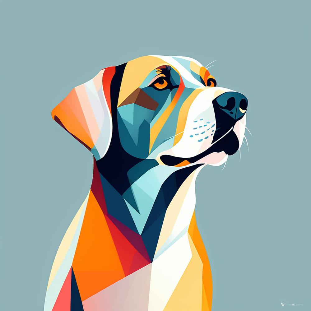 Geometric Dog, vector art, colorful dog illustration, Rhodesian Ridgeback, Vizsla, dog portrait, animal illustration, digital art, pet art, dog artwork, dog drawing, dog painting, dog wallpaper, dog background, dog lover gift, dog décor, dog poster, dog print, pet, dog