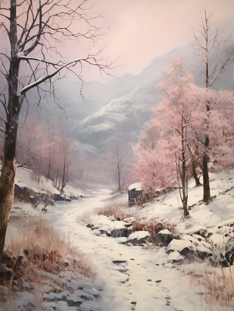 Dreamy Winter Painting Pyrnes National Park France 1