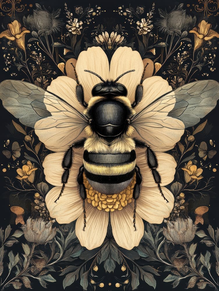 Bee On Flowers 3