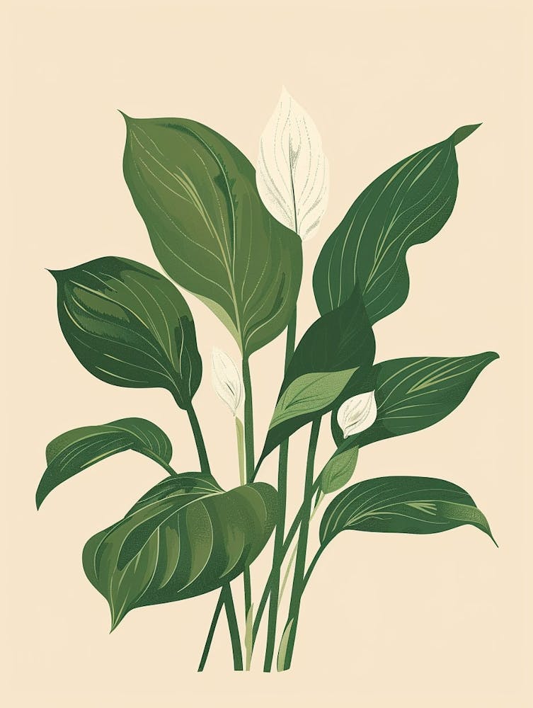 Hosta Plant Minimalist Illustration 6