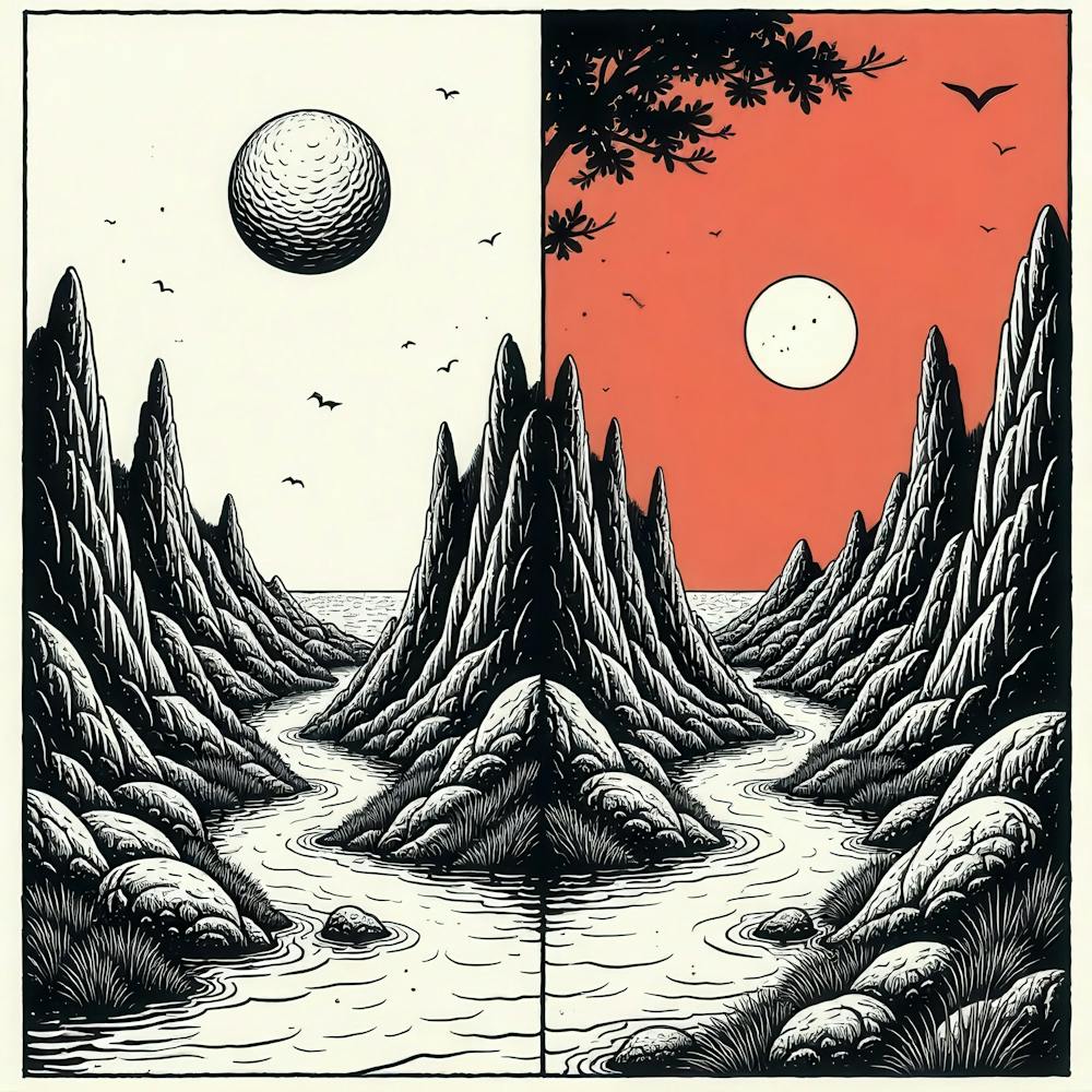 River And A Mountain