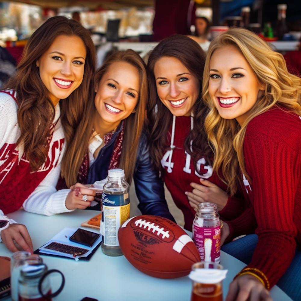 Oklahoma Football Fans Posing For A Photo