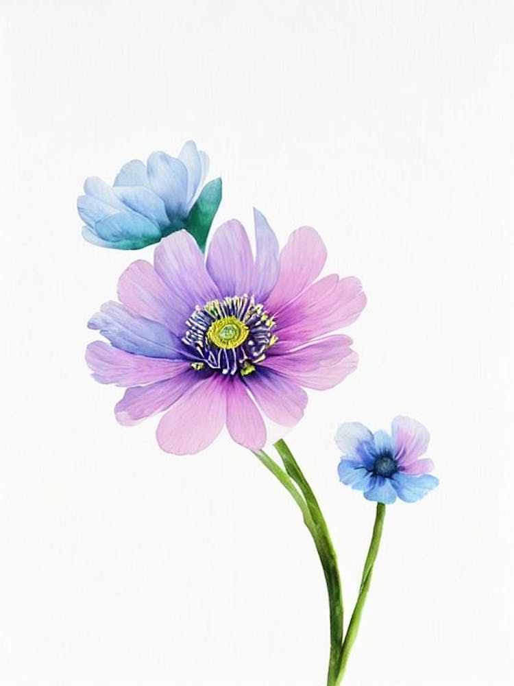 Anemone Watercolour Flower