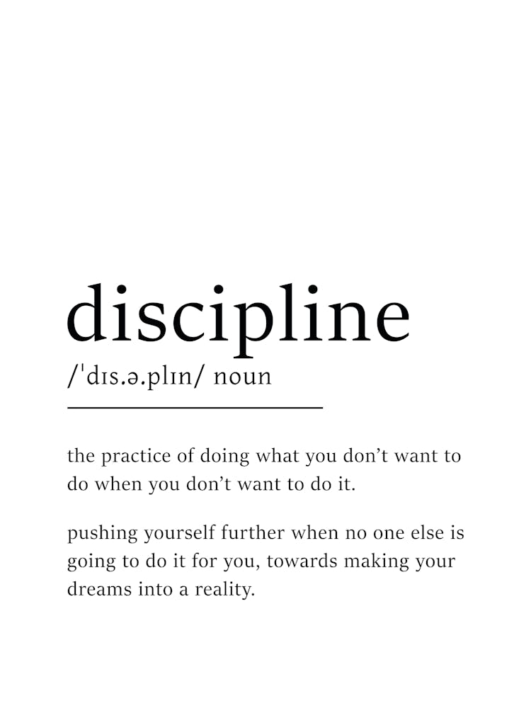 Discipline Definition Poster - Dictionary