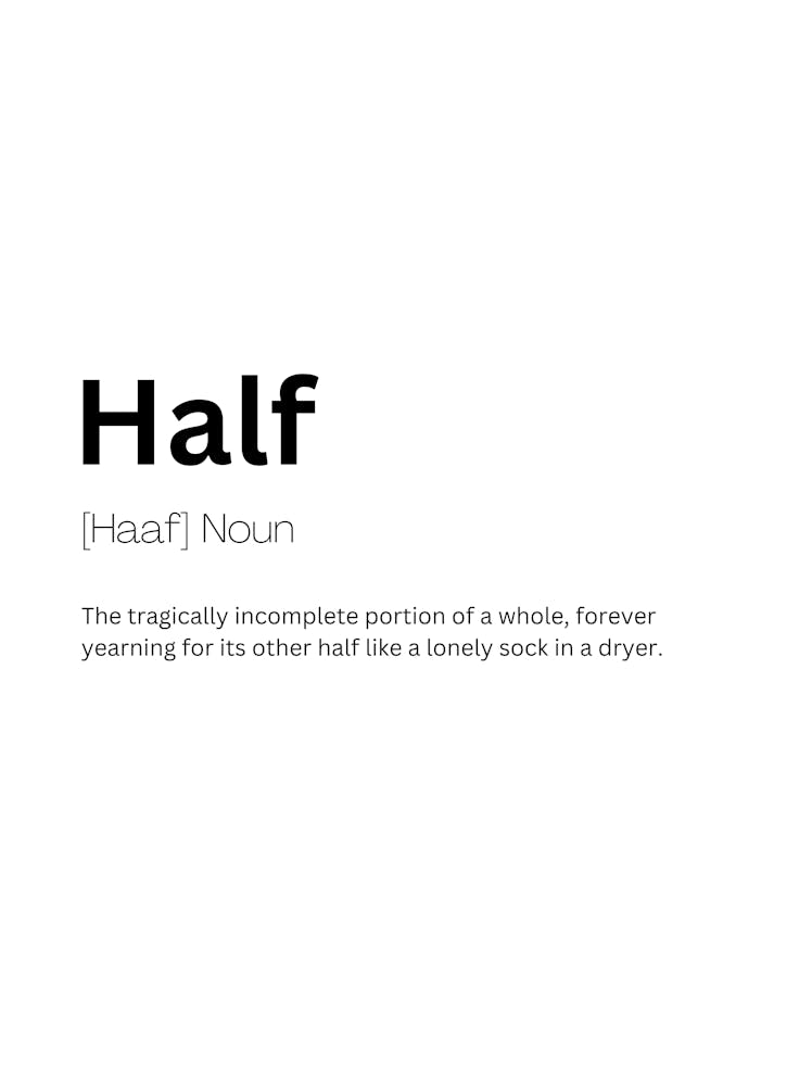 Half Definition Meaning