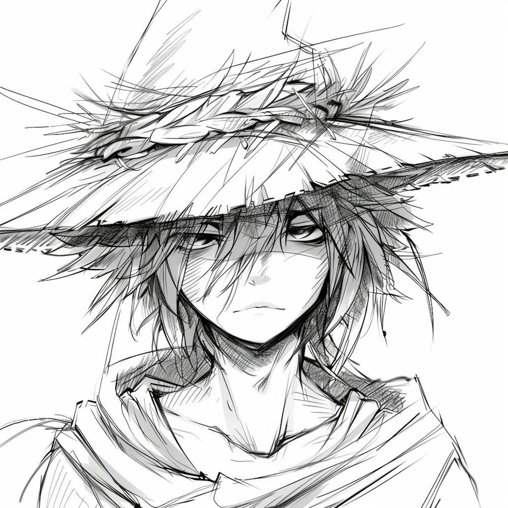 Manga Character with Witch Hat
