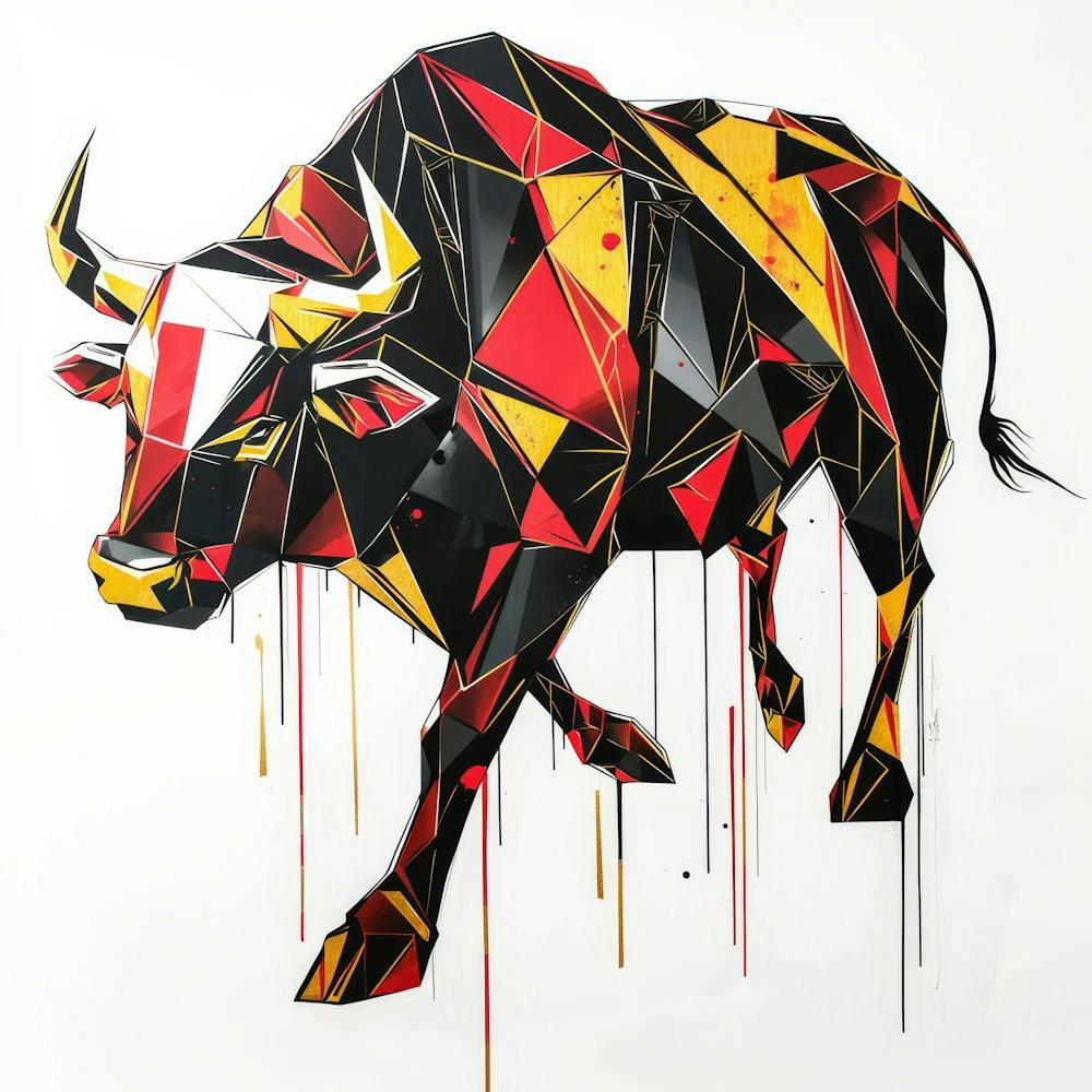 Bull - Geometric Painting