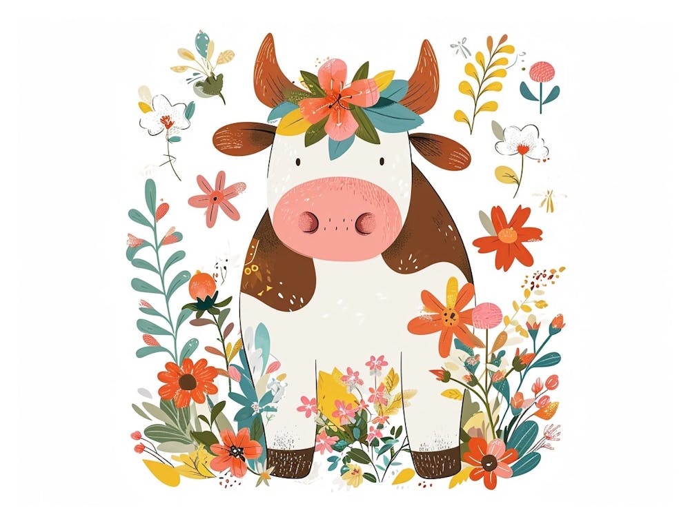 Little Floral Cow 3