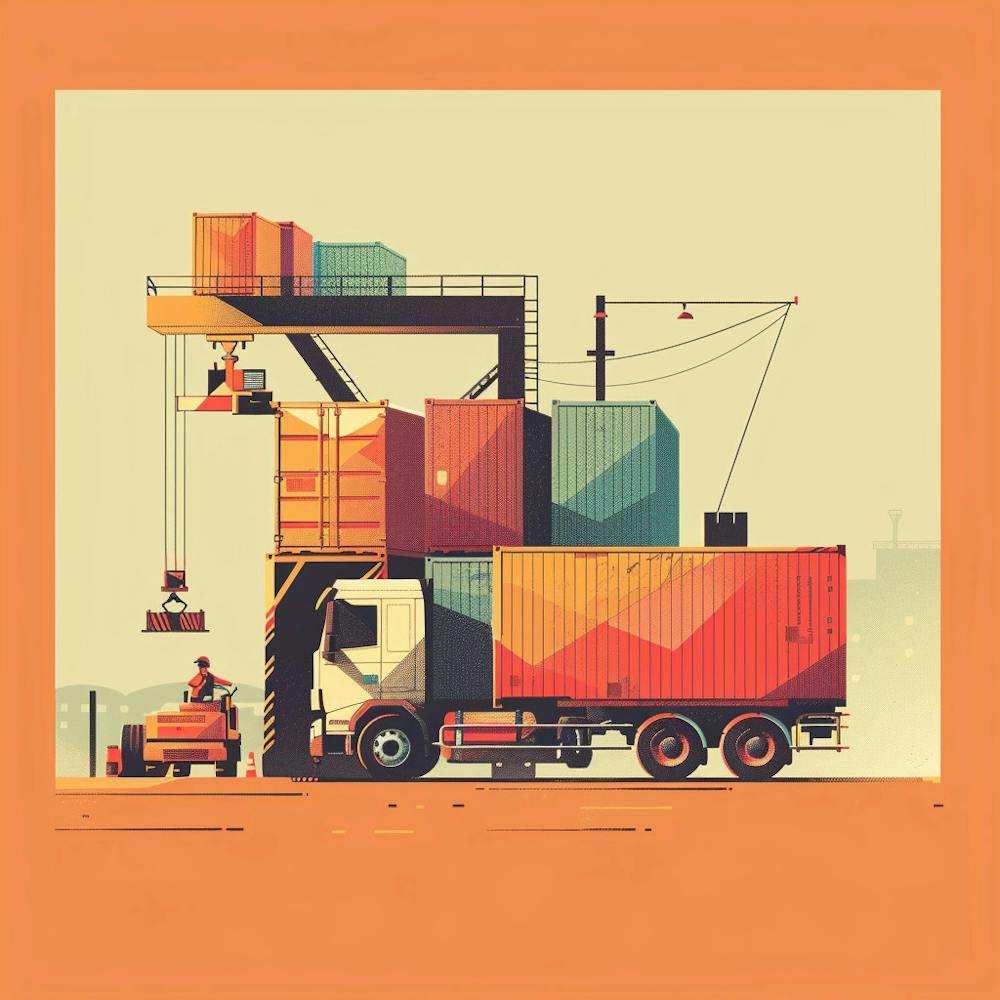 Truck With A Crane