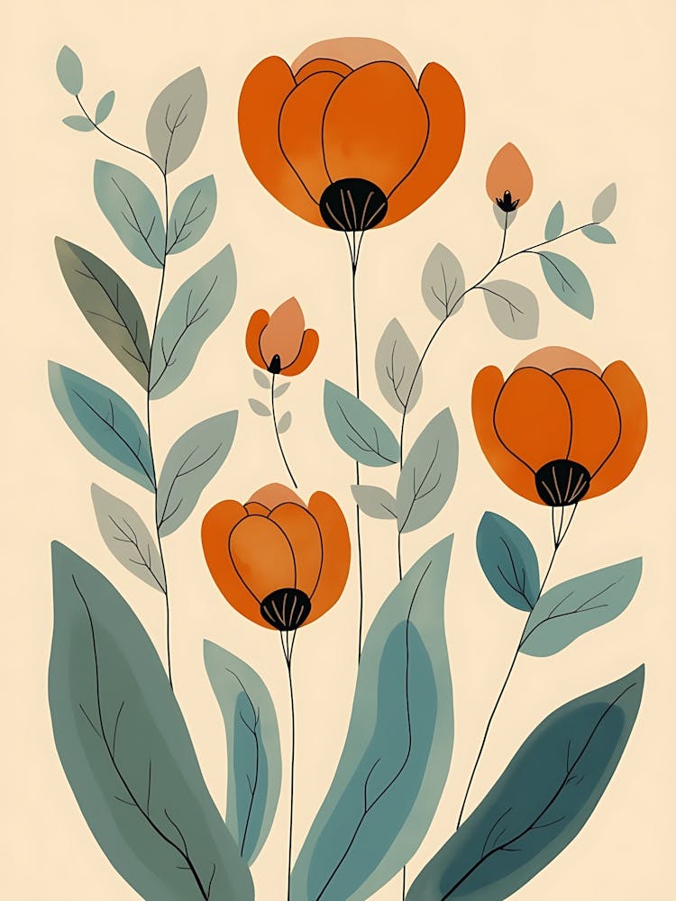 Orangefarbene Blumen