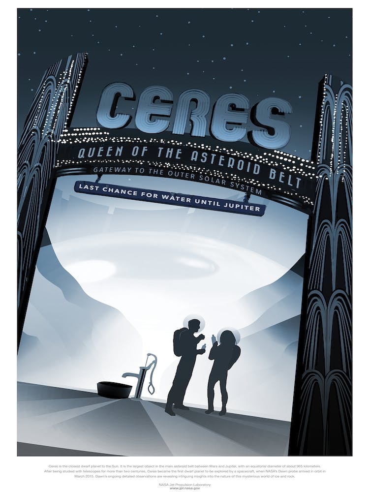 Ceres Nasa Space Travel Poster