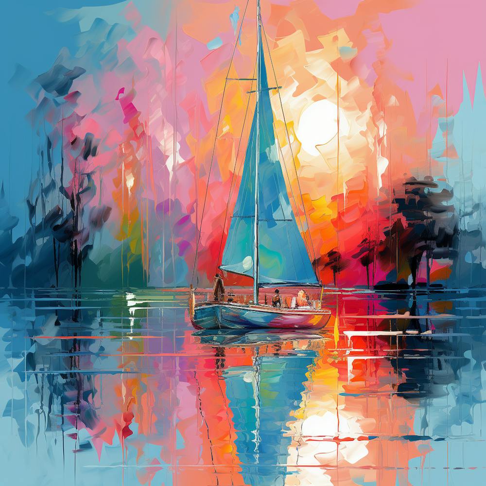 Sailboat At Sunset 14