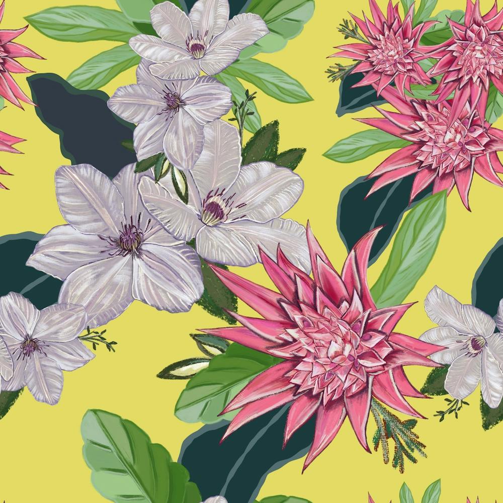 Tropisches Blumenmuster