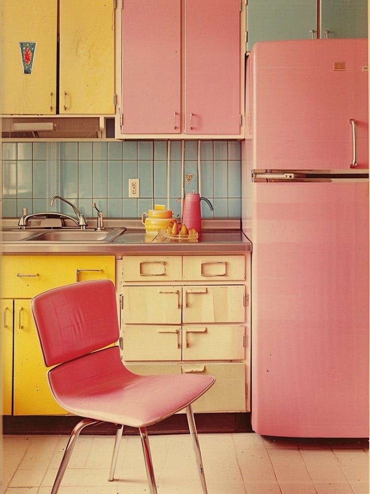 Retro Pastel Kitchen Polaroid Inspired 3