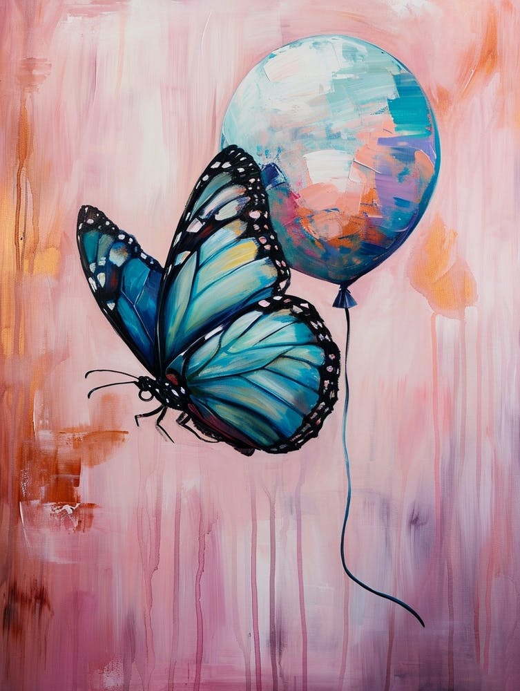 Cute Butterfly 1 With Balloon