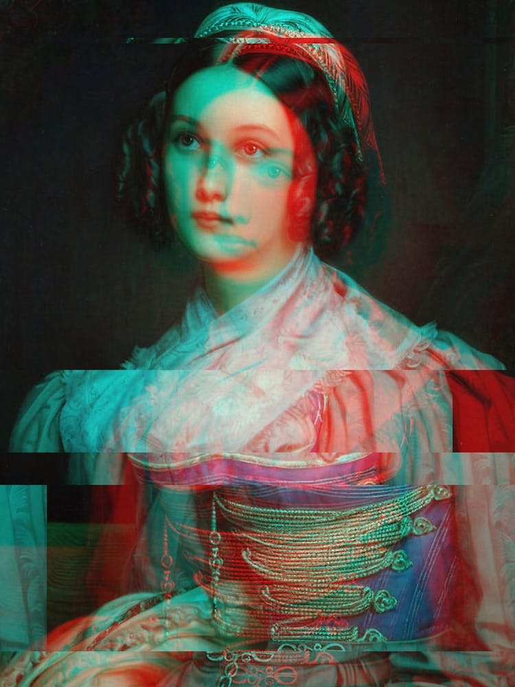 Glitched Portrait of Woamn