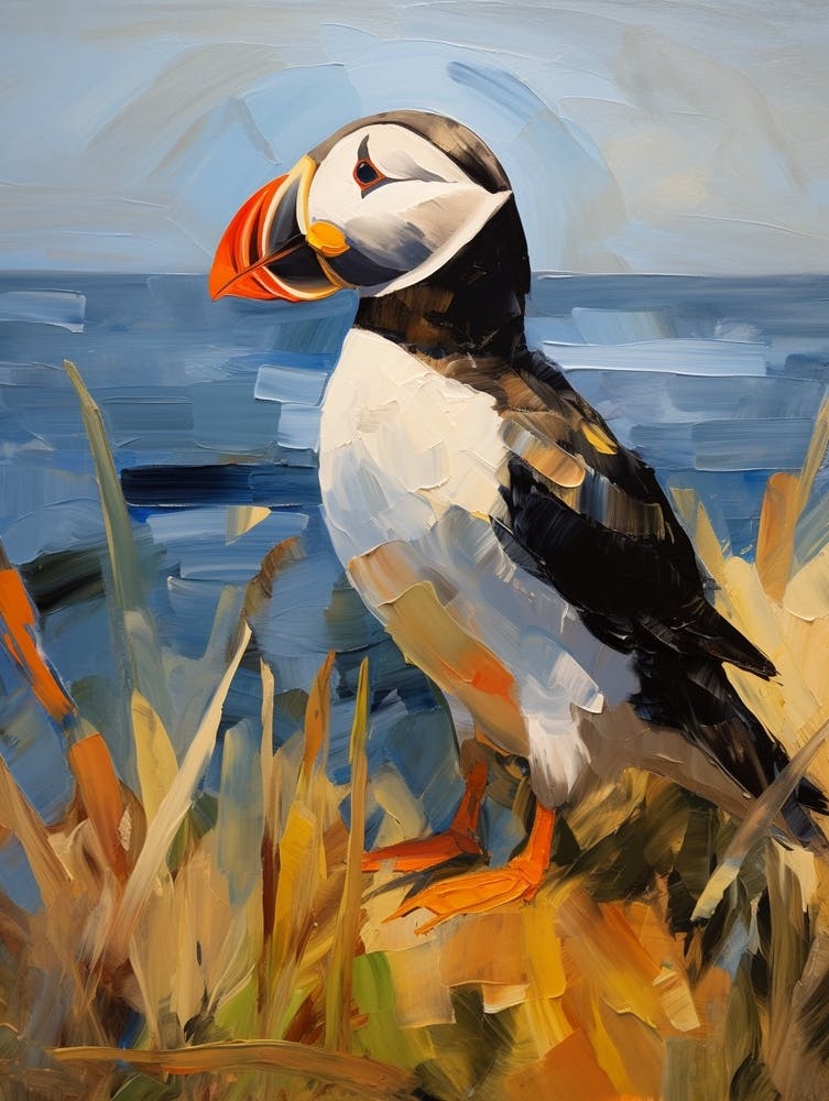 Bird Painting Puffin 1