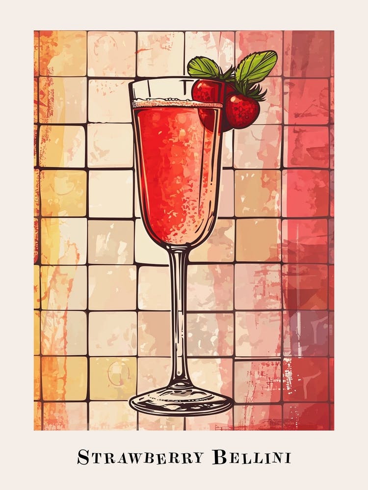 Strawberry Bellini Tile Poster