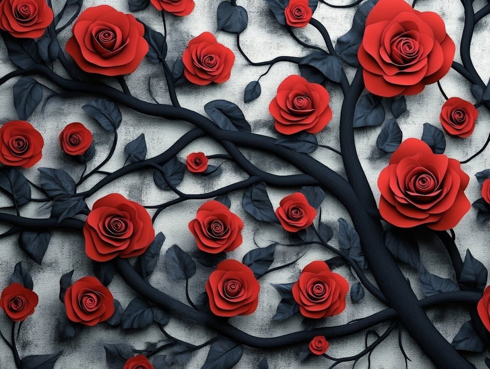 Red Roses Tree