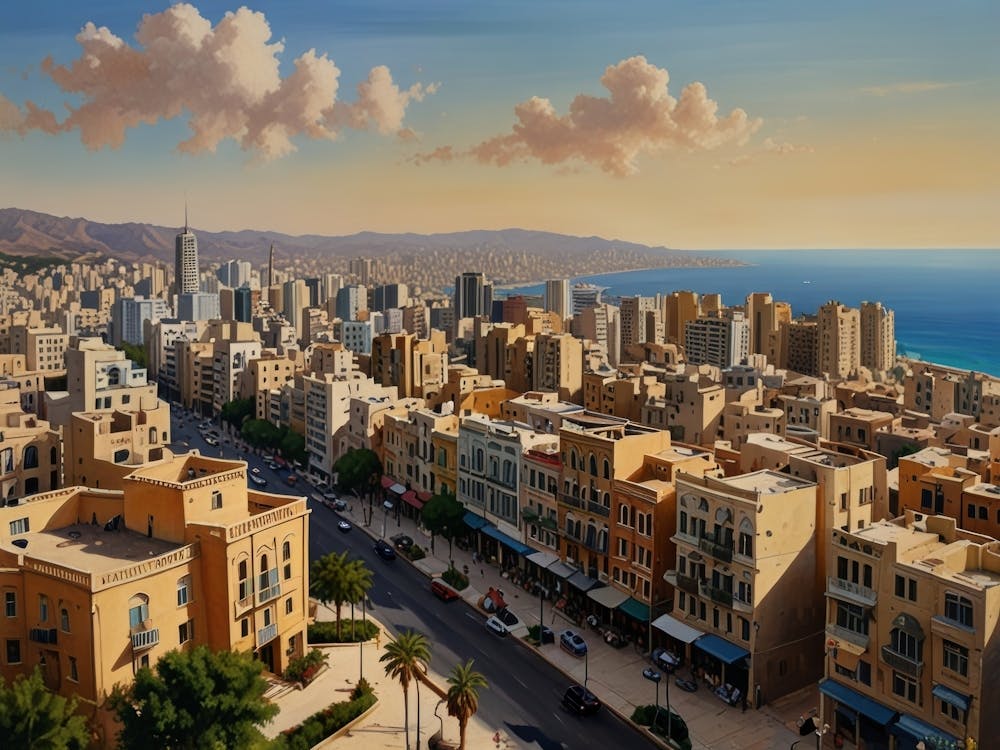 Cityscape Of Lebanon art