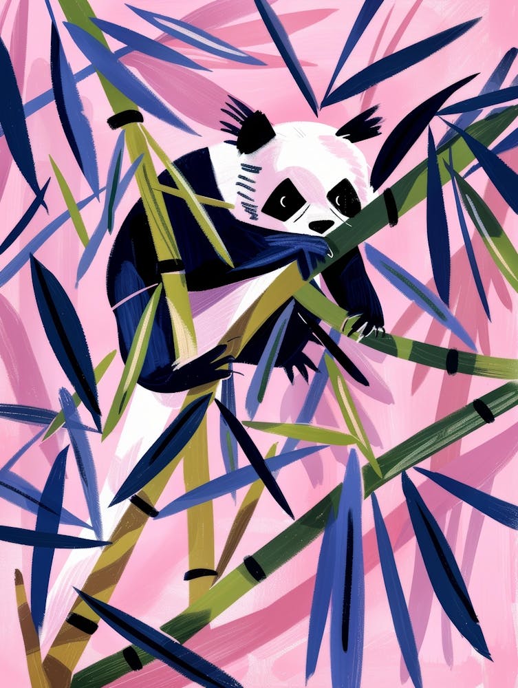 Panda In Bamboo