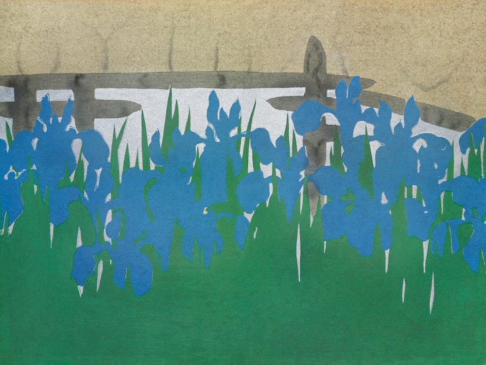 Irises From Momoyogusa –Flowers Of A Hundred Generations (1909), Kamisaka Sekka