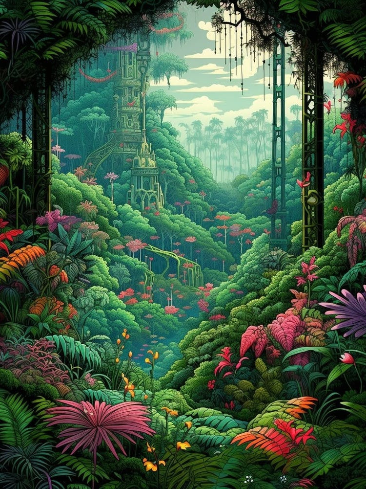 Monteverde Cloud Forest Pixel Art 1