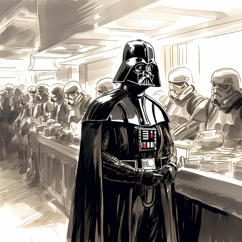 Darth needs a tray