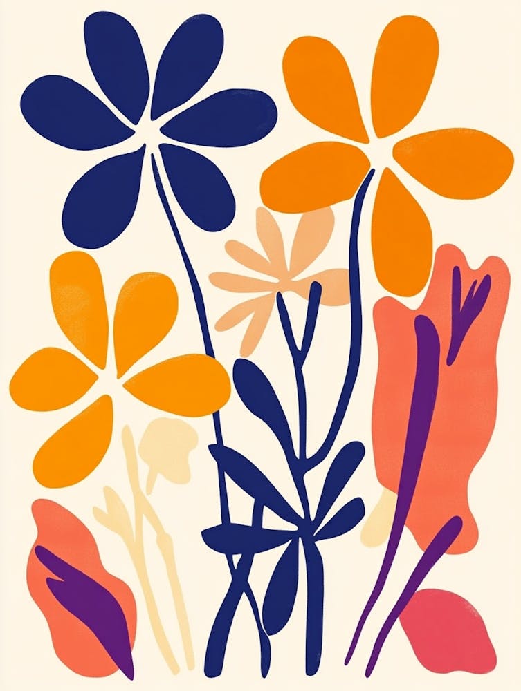 Flowers On A White Background 2