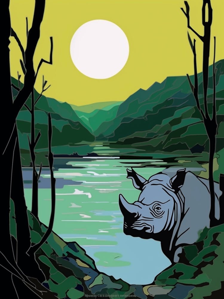 A Rhino In The Bushes 3